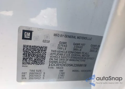 2019 Chevrolet Silverado 1500 Lt from USA, damaged, VIN 1GCRYDED5KZ268978